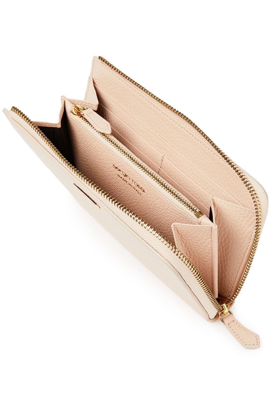 SERGIO ROSSI Pebbled-leather wallet