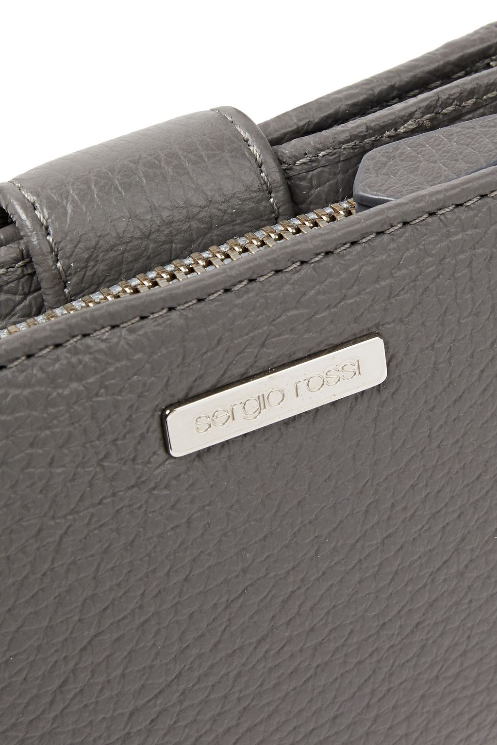 SERGIO ROSSI Pebbled-leather wallet