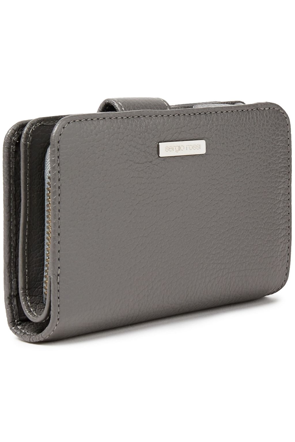 SERGIO ROSSI Pebbled-leather wallet