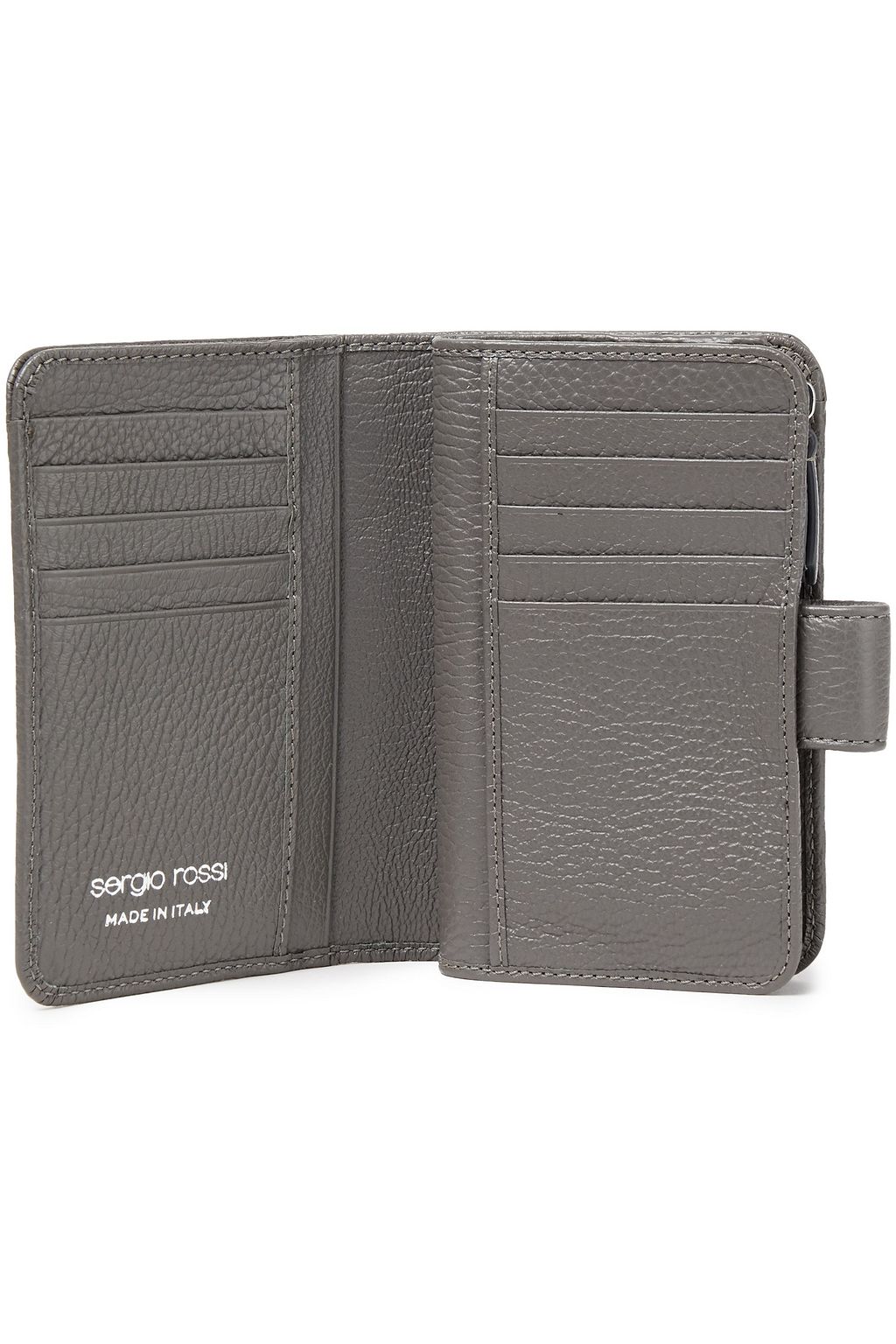 SERGIO ROSSI Pebbled-leather wallet