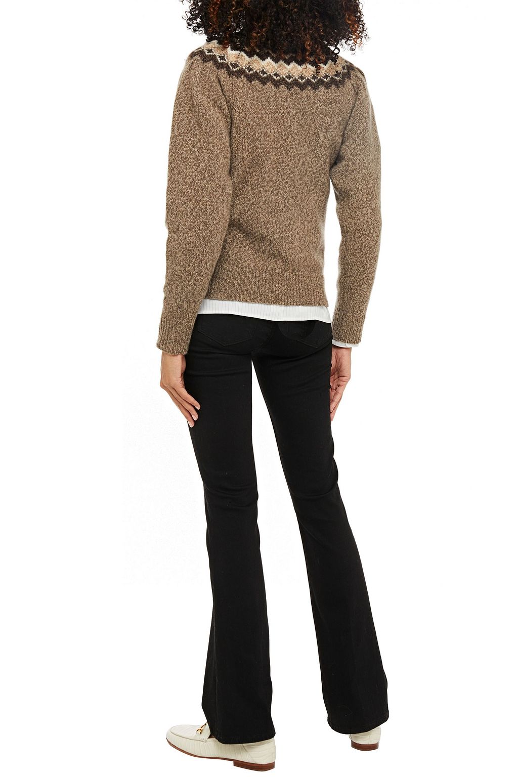 FRAME Fair Isle merino wool-blend sweater