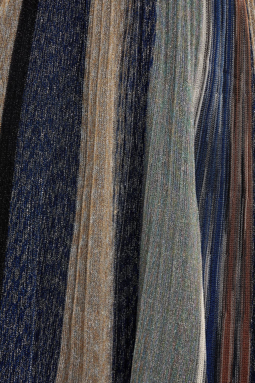 MISSONI Metallic crochet-knit mini skirt