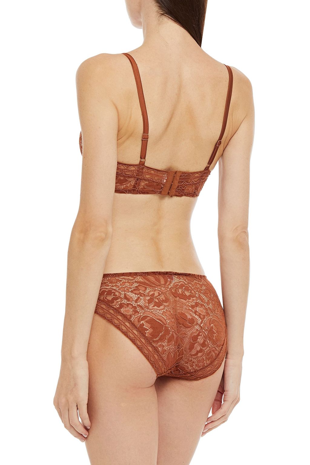ERES Tresse satin-trimmed corded lace underwired bra