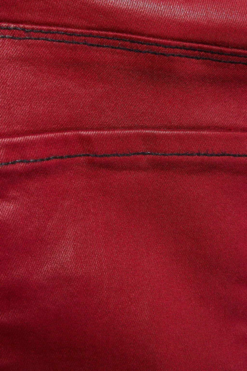 L'AGENCE Margeurite coated high-rise skinny jeans