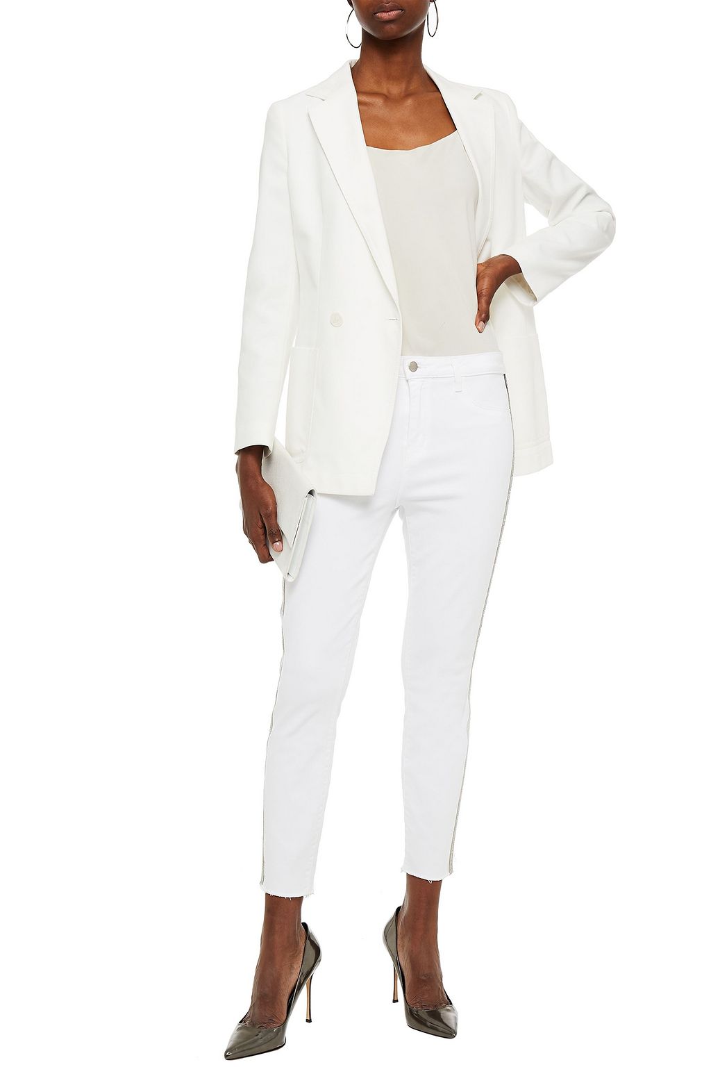 L'AGENCE Margot embellished high-rise skinny jeans