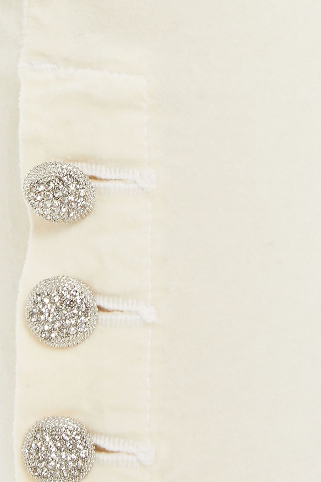 L'AGENCE Lindsey cropped cotton-blend velvet skinny pants