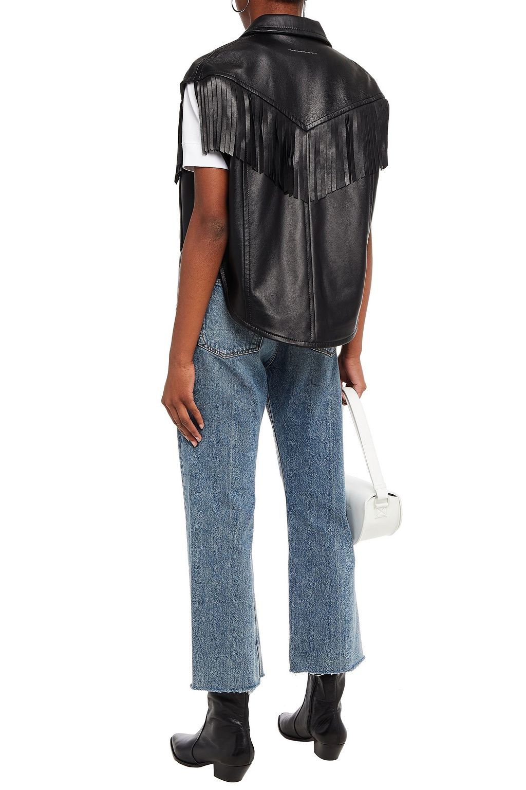MM6 MAISON MARGIELA Oversized fringed leather vest