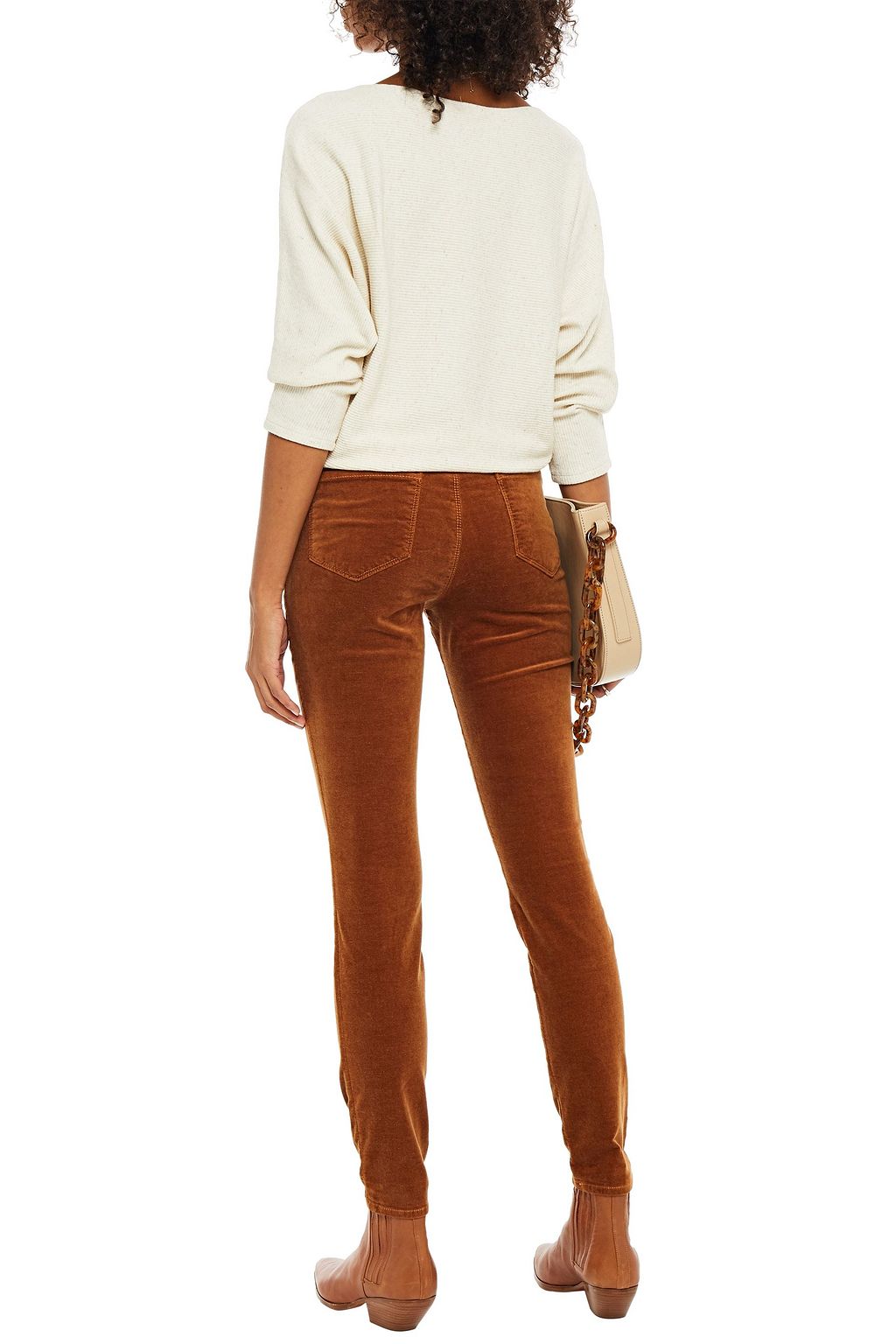 L'AGENCE Beth mélange ribbed-knit sweater