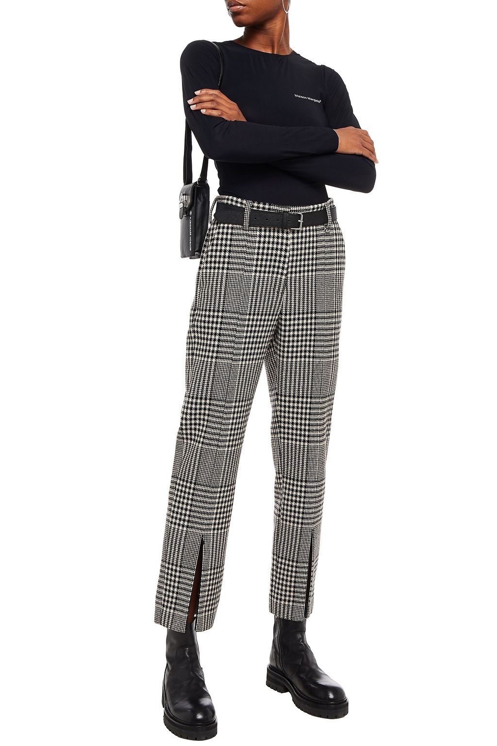 MM6 MAISON MARGIELA Karottenhose aus einer Wollmischung mit Glencheck-Muster