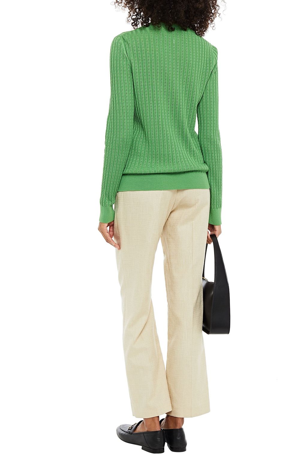 CAROLINA HERRERA Ribbed silk and cotton-blend cardigan
