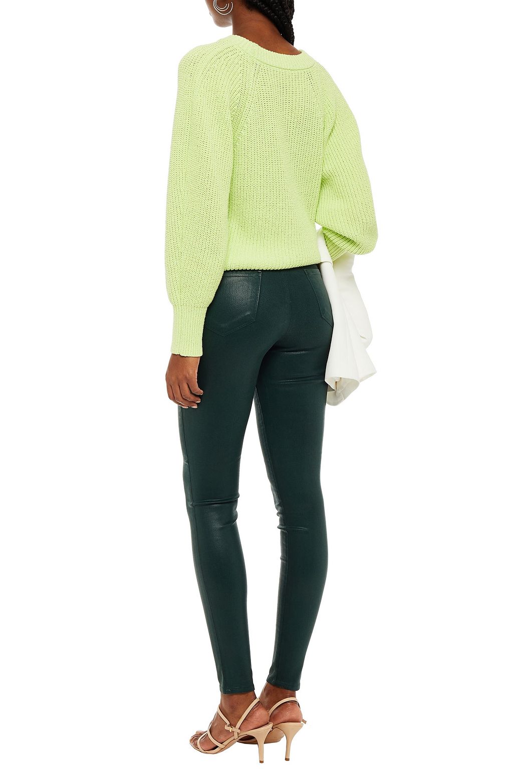 L'AGENCE Margeurite coated high-rise skinny jeans