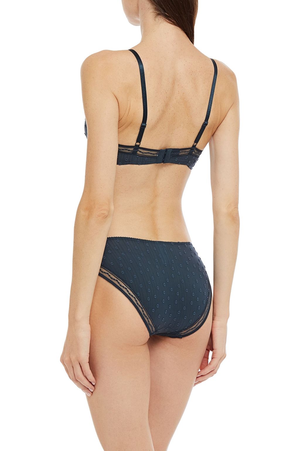 ERES Swiss-dot satin-jersey mid-rise briefs