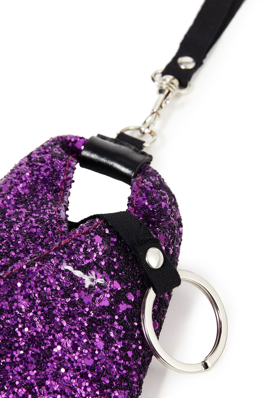MM6 MAISON MARGIELA Glittered faux leather keychain