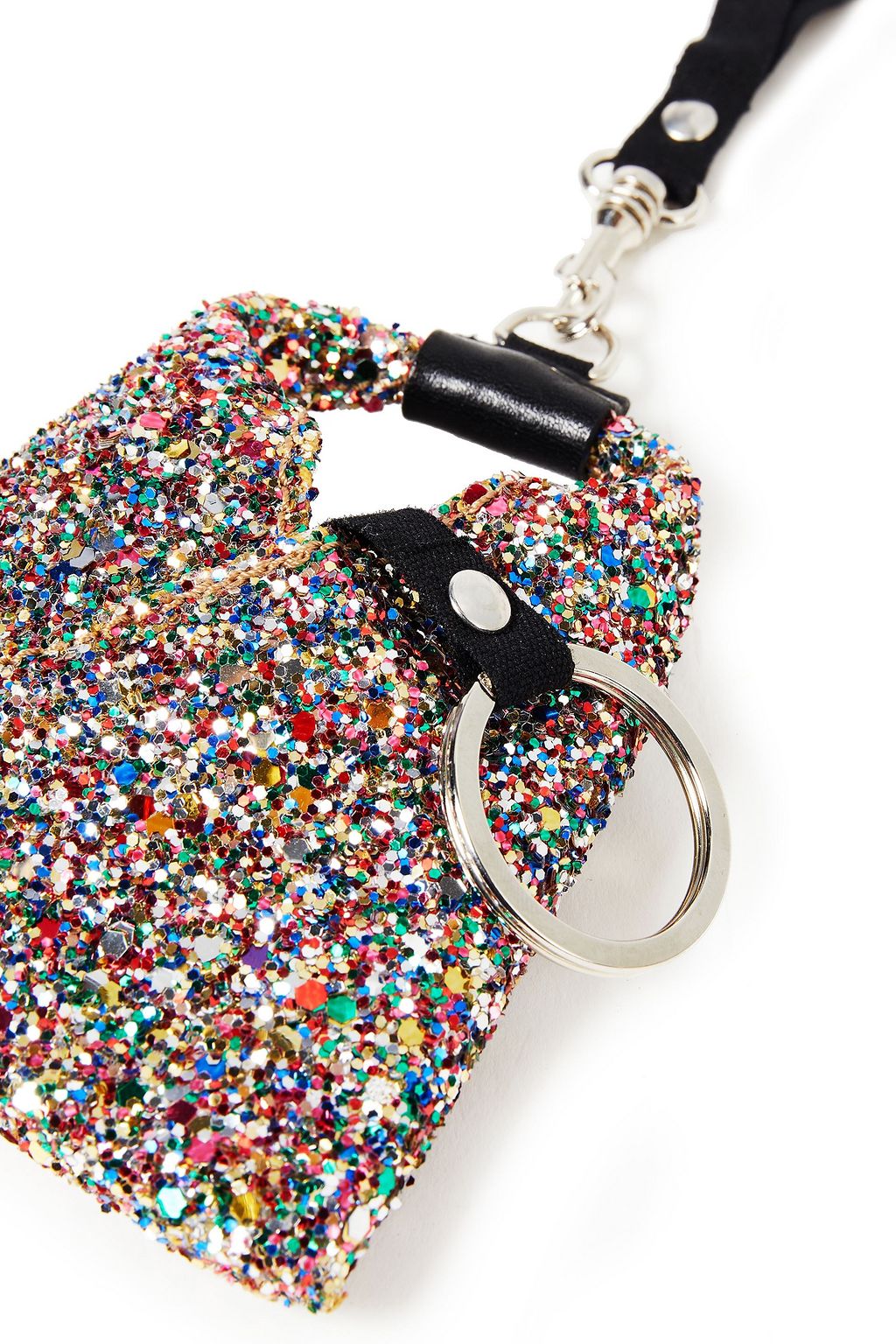 MM6 MAISON MARGIELA Glittered faux leather keychain