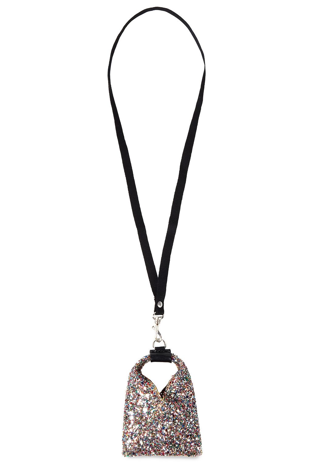 MM6 MAISON MARGIELA Glittered faux leather keychain