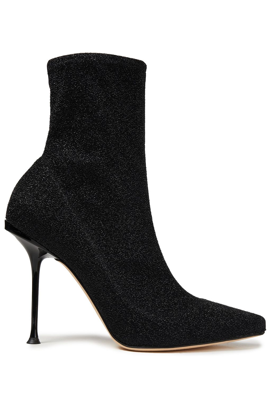 black knitted sock boot