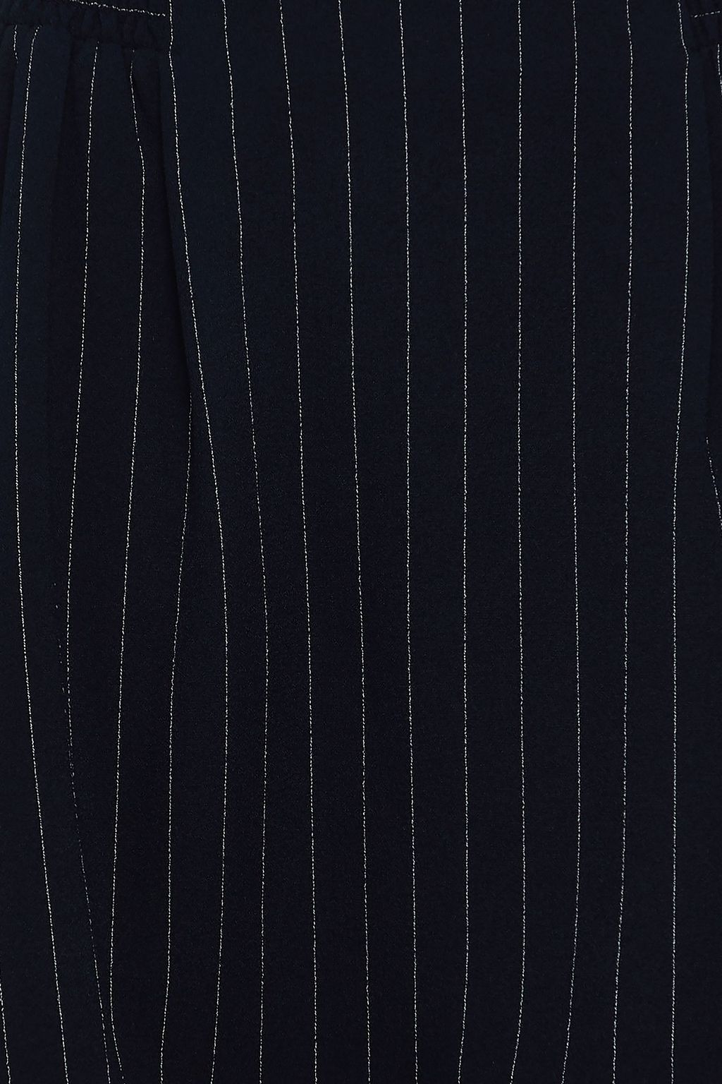 GANNI Pinstriped stretch-crepe mini skirt