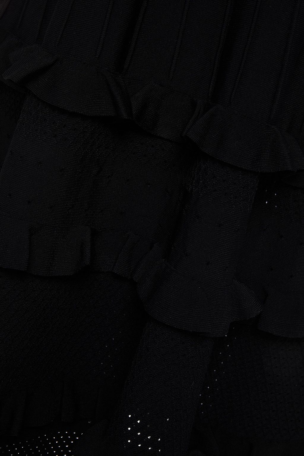 CAROLINA HERRERA Tiered paneled knitted dress