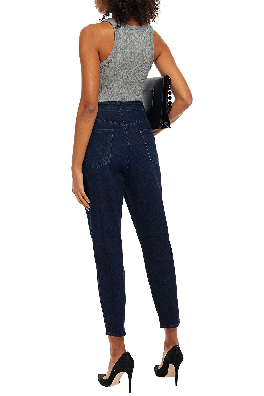 J BRAND Cropped high-rise skinny jeans
