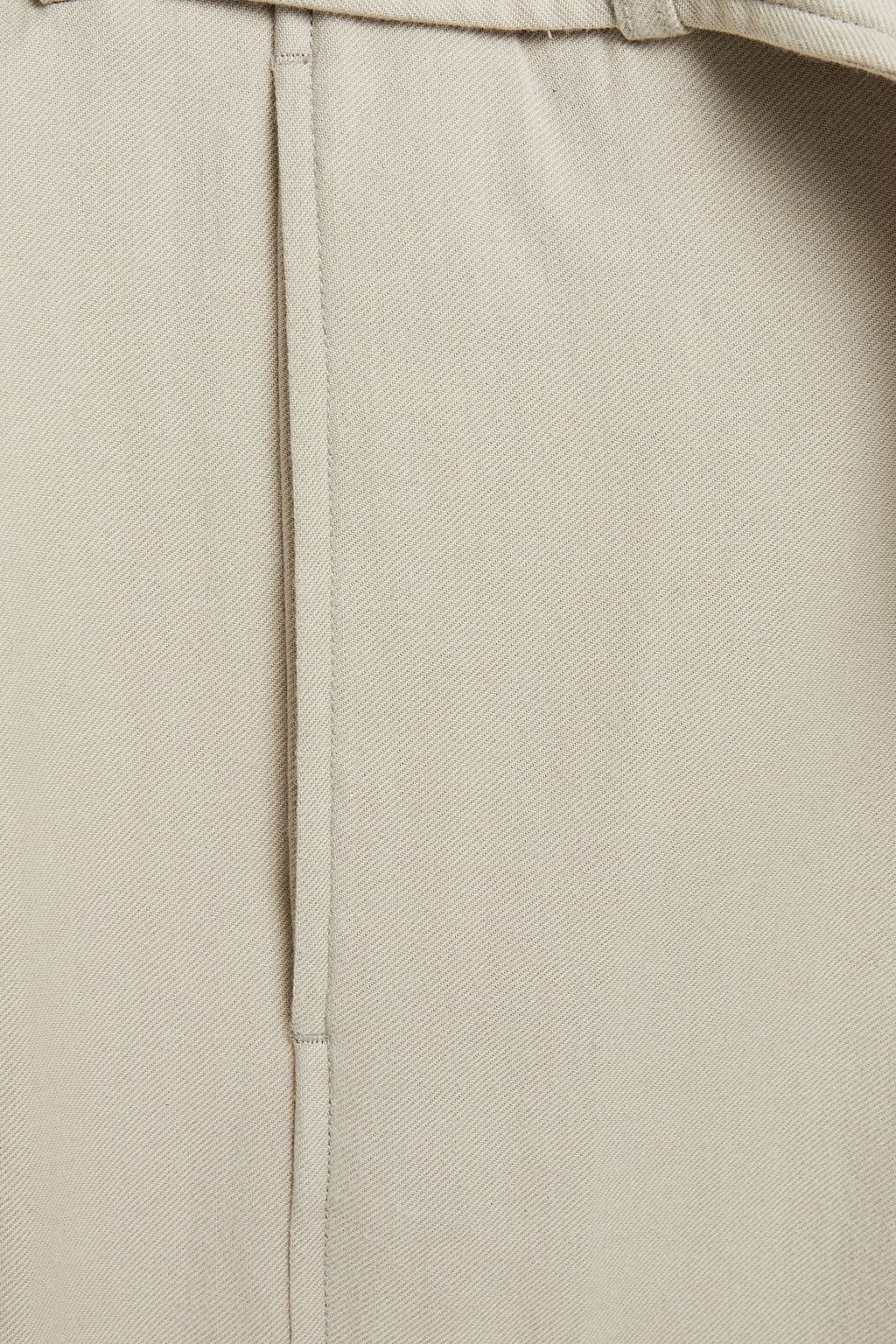 MM6 MAISON MARGIELA Belted wool and cotton-blend twill straight-leg pants