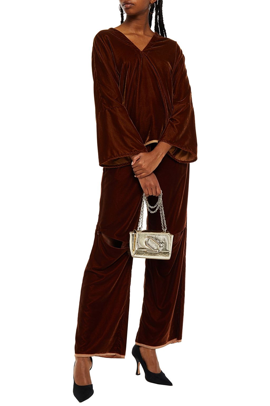 MM6 MAISON MARGIELA Velvet wide-leg pants