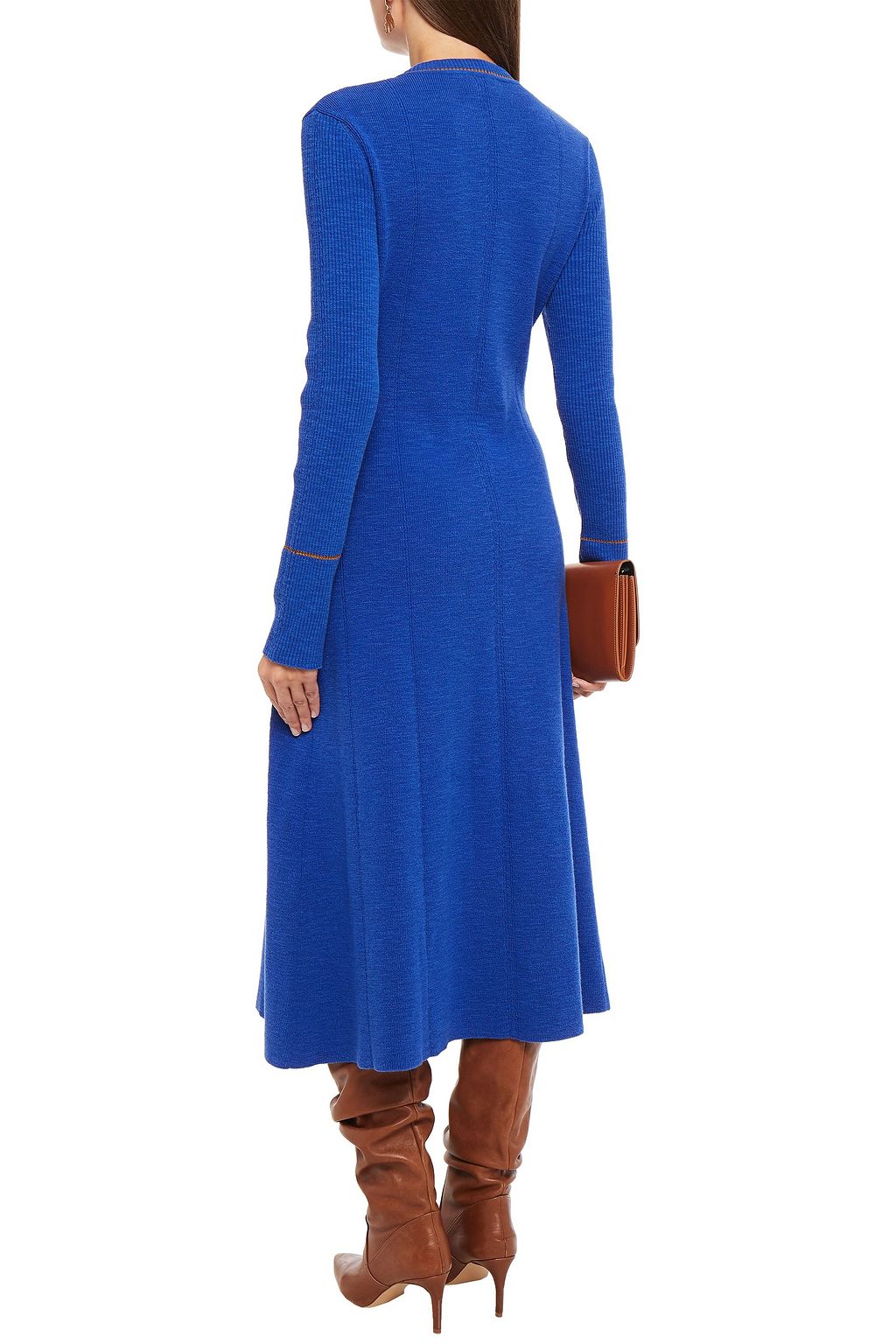 VICTORIA BECKHAM Cotton-blend midi dress