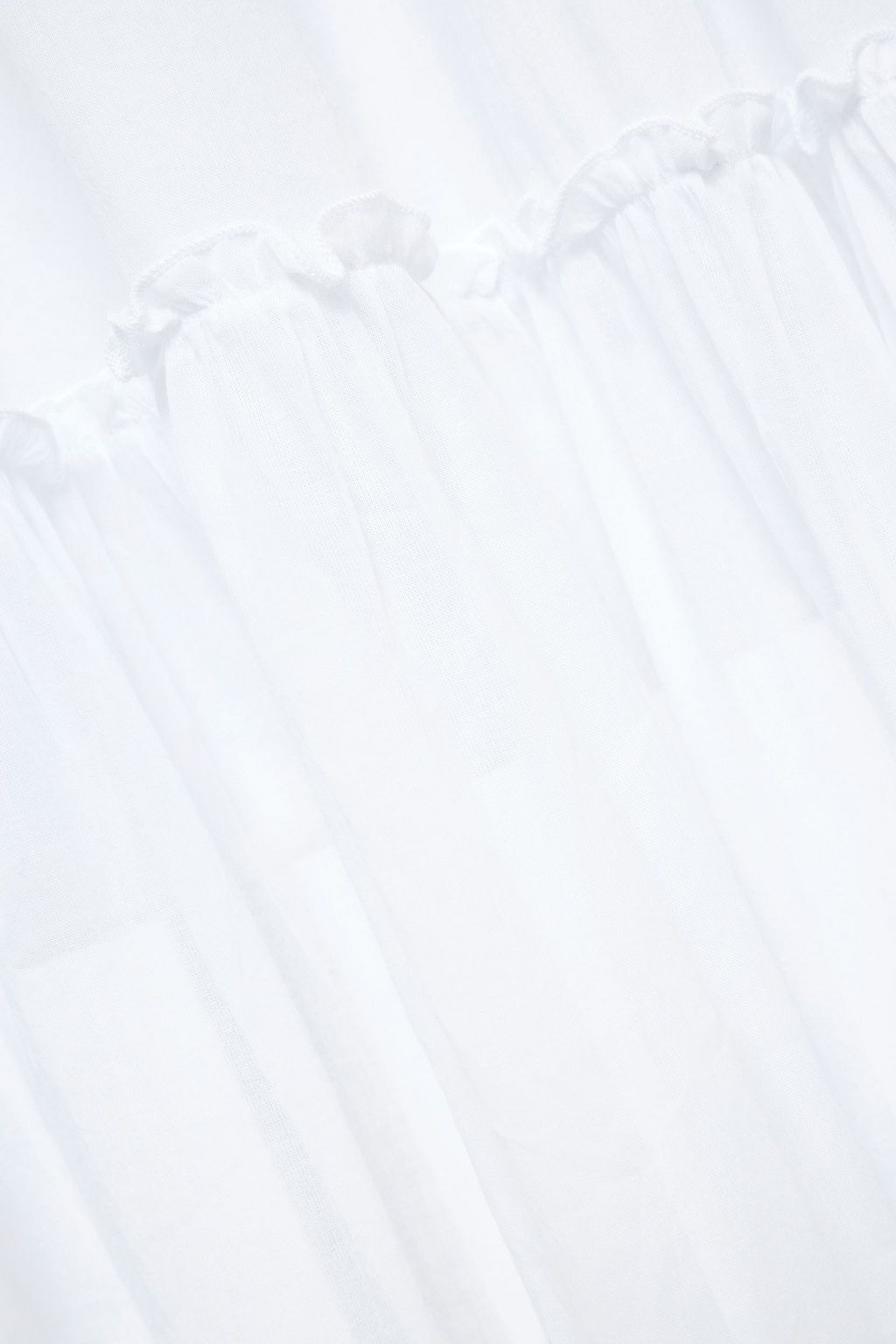 CHARO RUIZ IBIZA Strapless crocheted lace-trimmed cotton-blend voile maxi dress