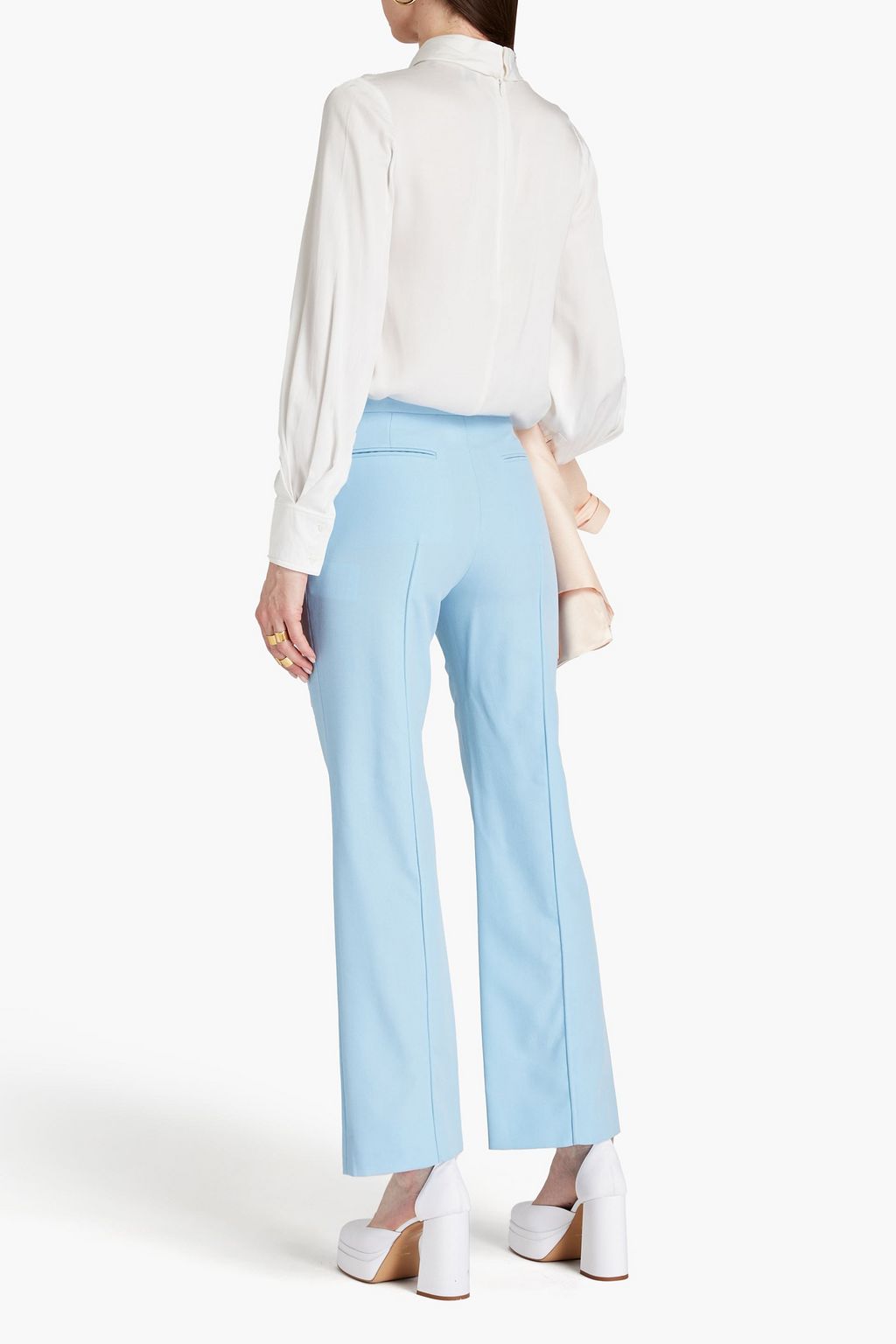 VALENTINO GARAVANI Hose mit geradem Bein aus Grain de Poudre aus Wolle