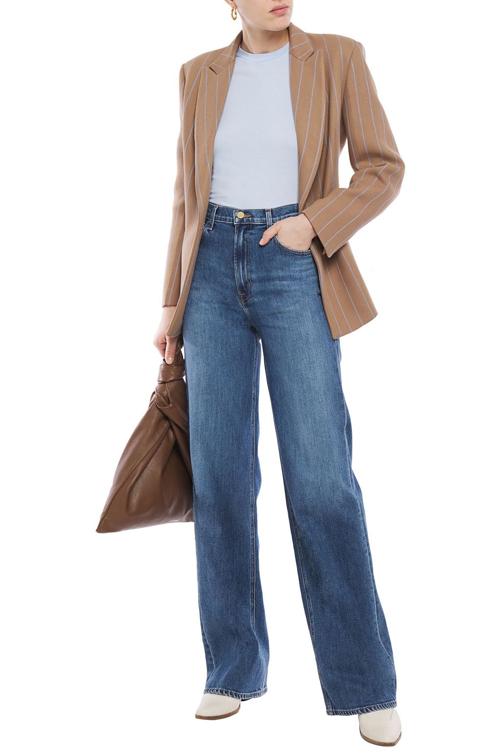 J BRAND Monday faded high-rise wide-leg jeans