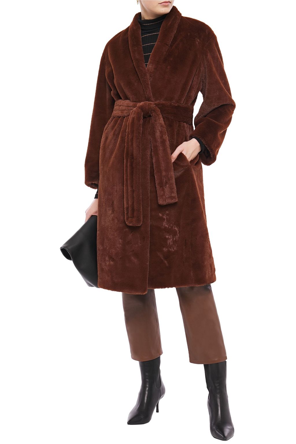 VINCE. Faux-fur coat
