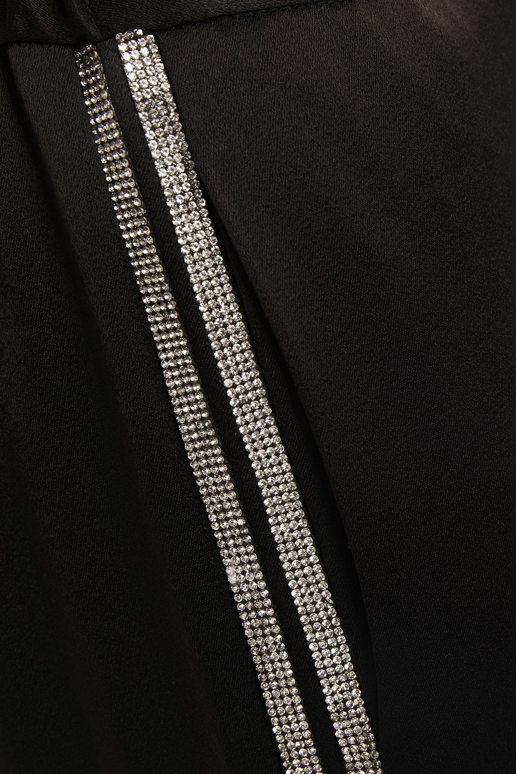 ALICE + OLIVIA Pete crystal-embellished satin-crepe tapered pants