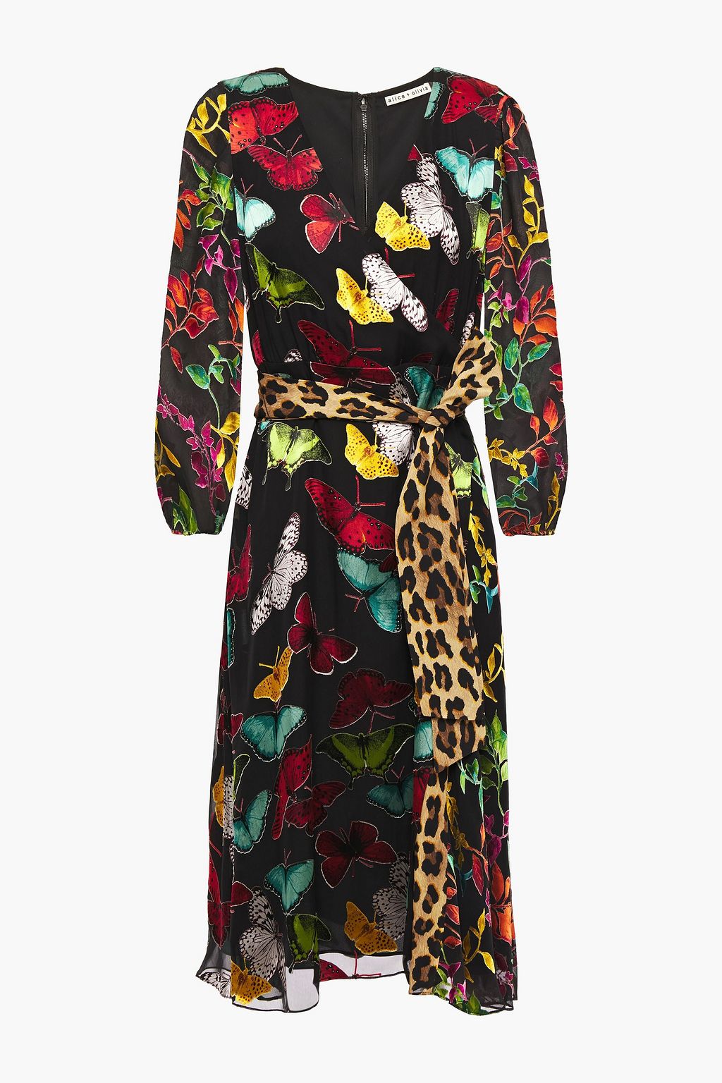 alice olivia wrap dress