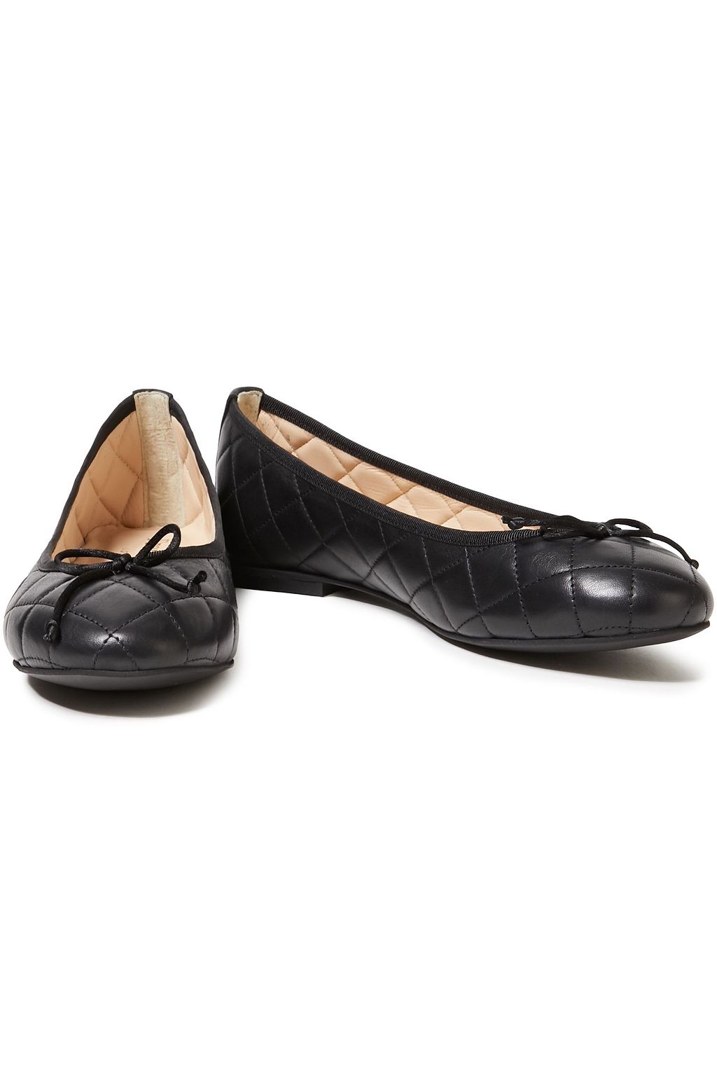 quilted leather ballet flats