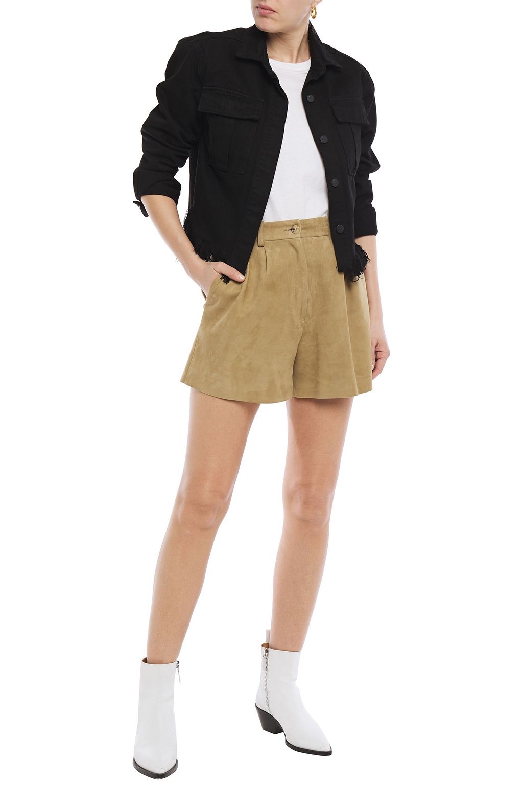 J BRAND Shannon frayed denim jacket