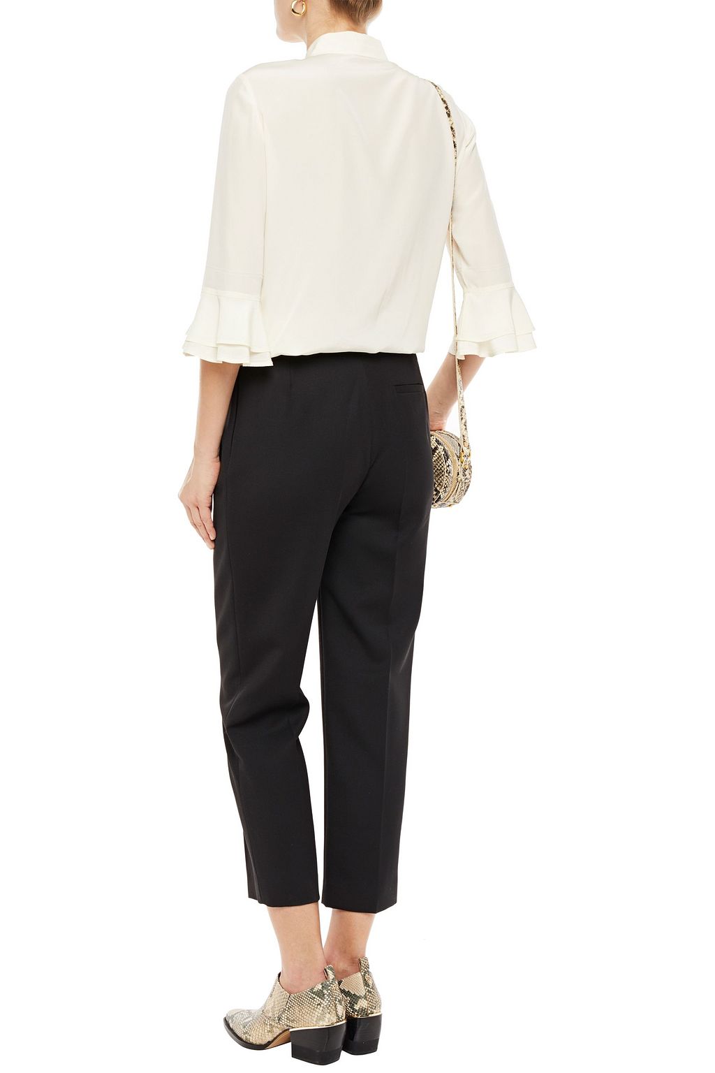 SEE BY CHLOÉ Cropped twill straight-leg pants
