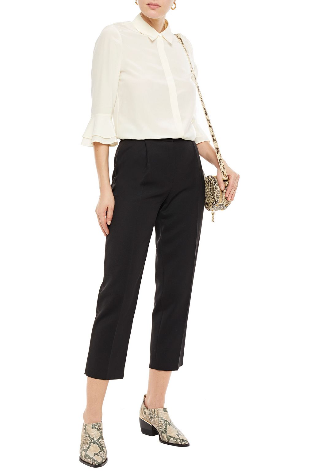 SEE BY CHLOÉ Cropped twill straight-leg pants