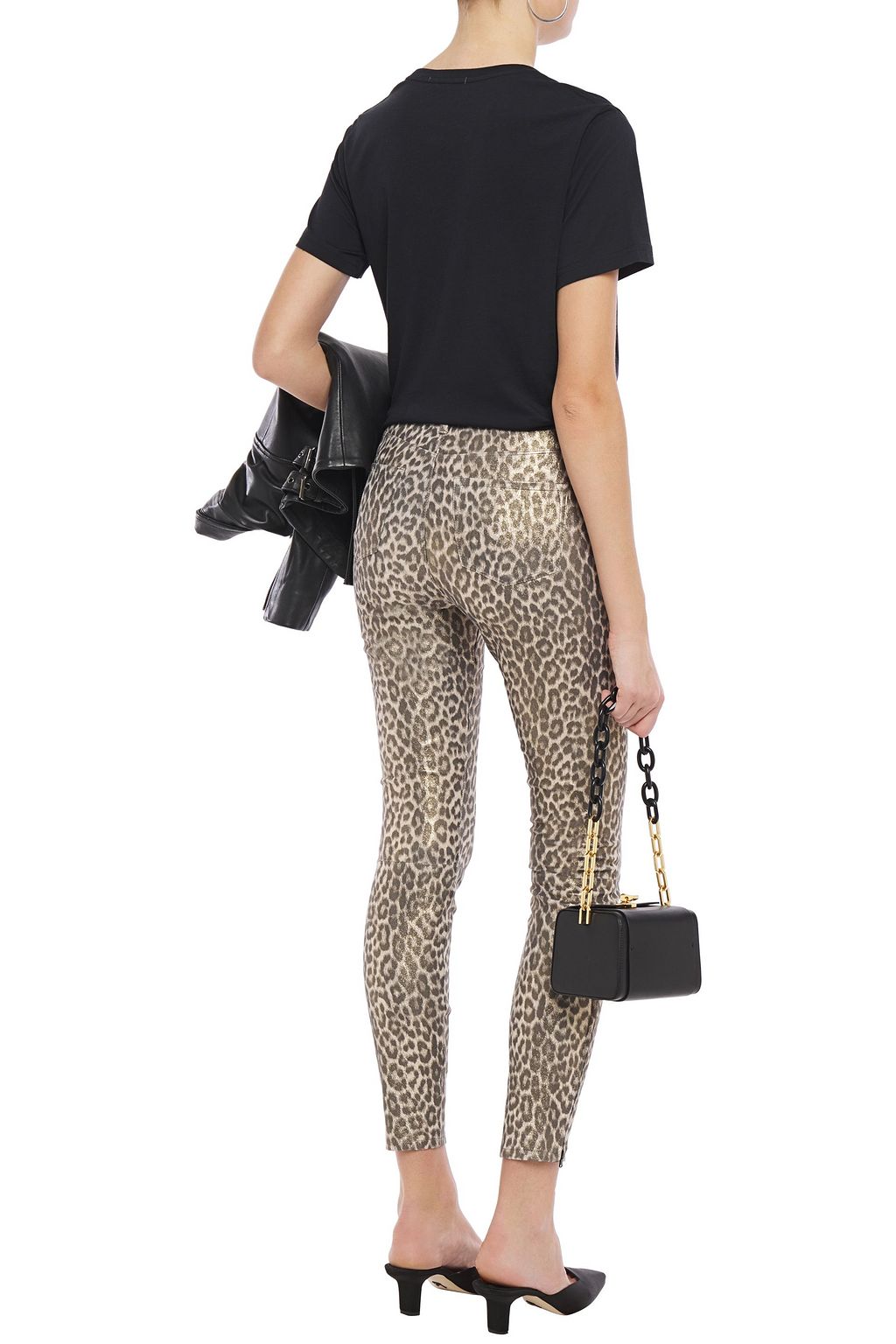 leopard stretch pants