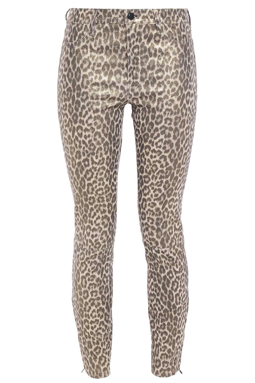 leopard leather pants