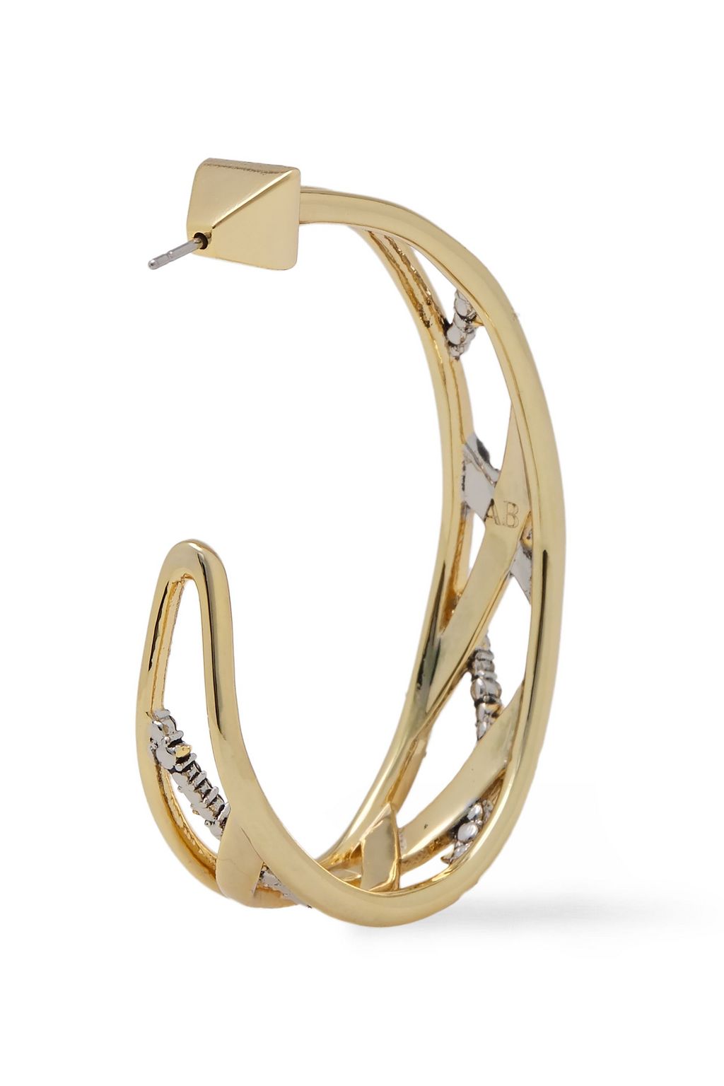 ALEXIS BITTAR Gold-tone crystal hoop earrings
