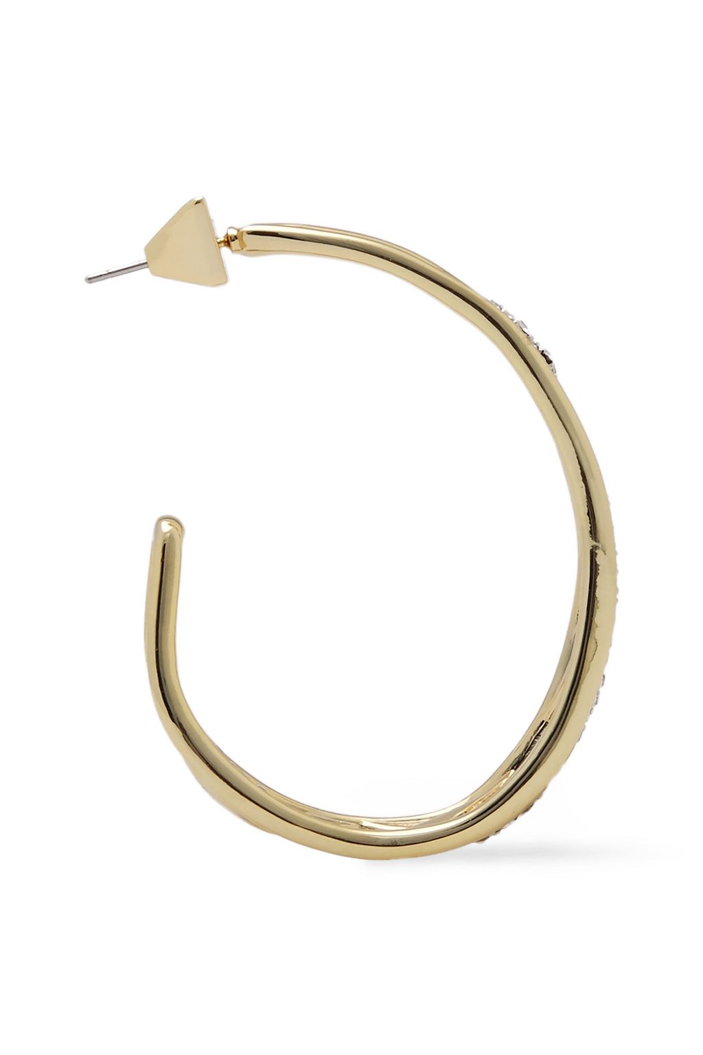 ALEXIS BITTAR Gold-tone crystal hoop earrings