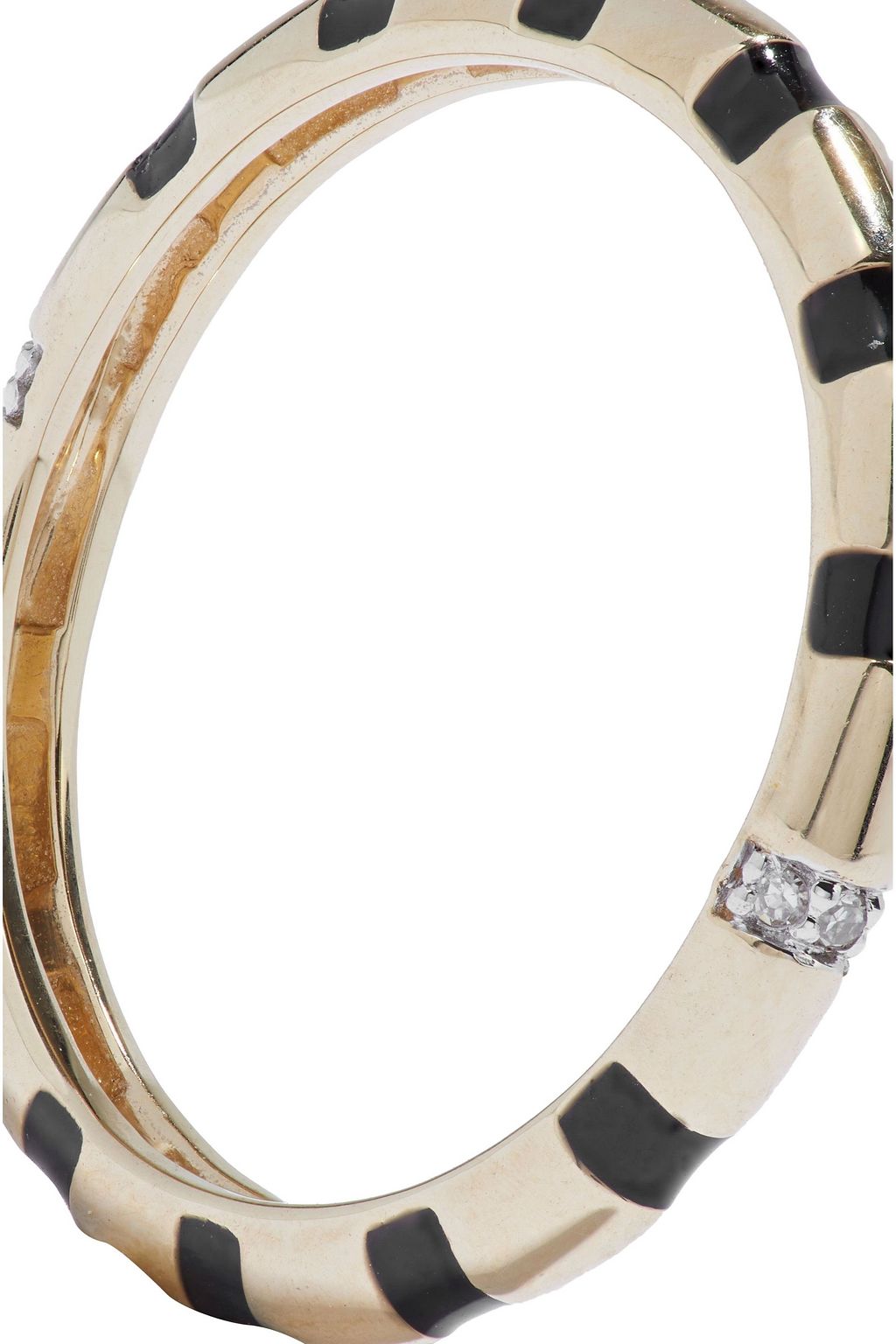 ADINA REYTER 14-karat gold, diamond and enamel ring
