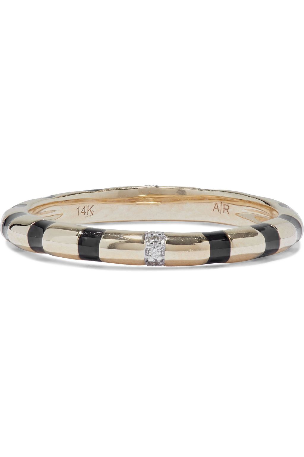 ADINA REYTER 14-karat gold, diamond and enamel ring
