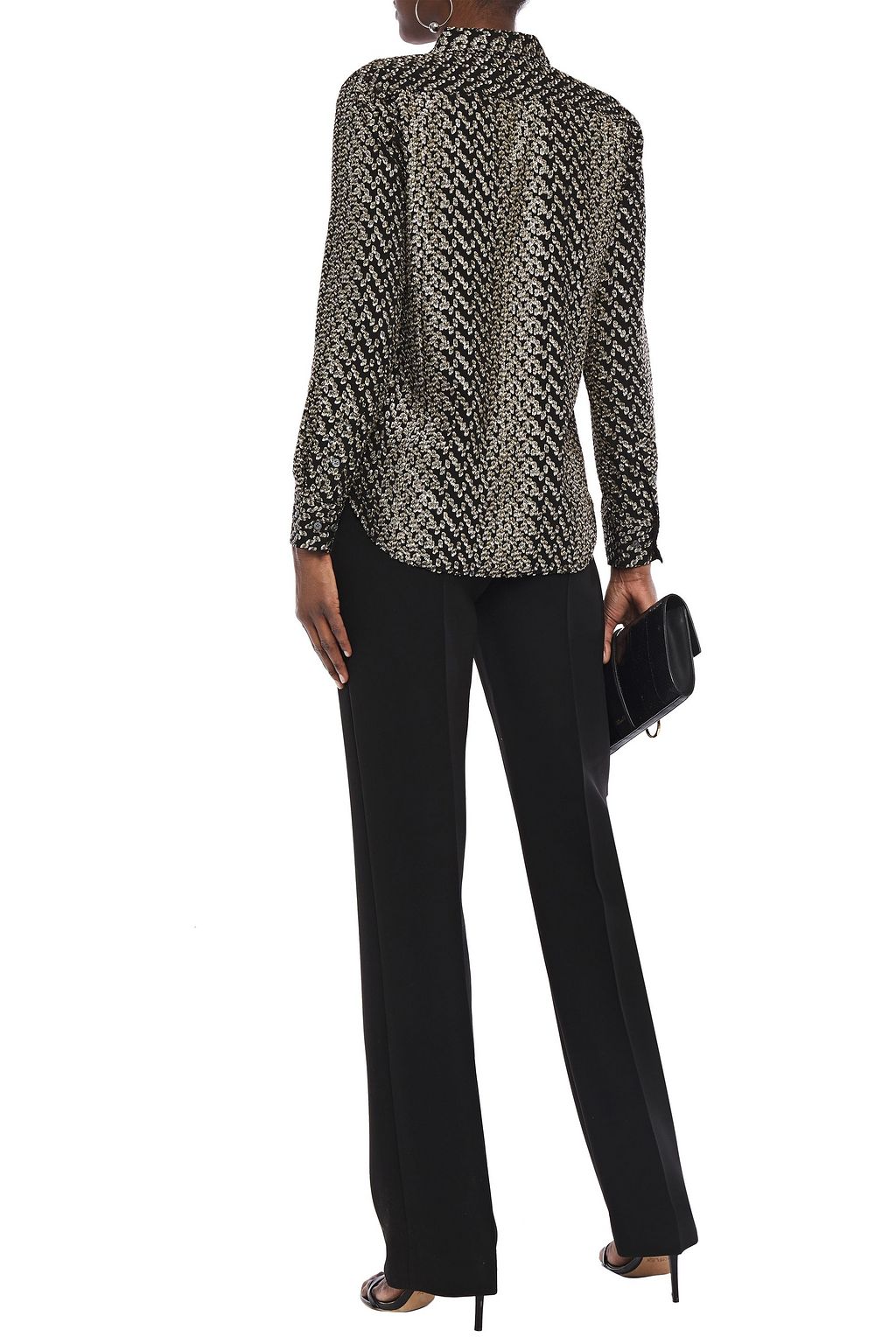 EQUIPMENT Leema metallic fil coupé silk-blend shirt