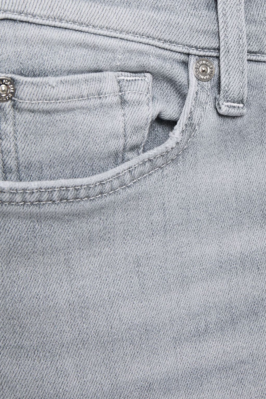 7 FOR ALL MANKIND The Skinny lace-up mid-rise skinny jeans