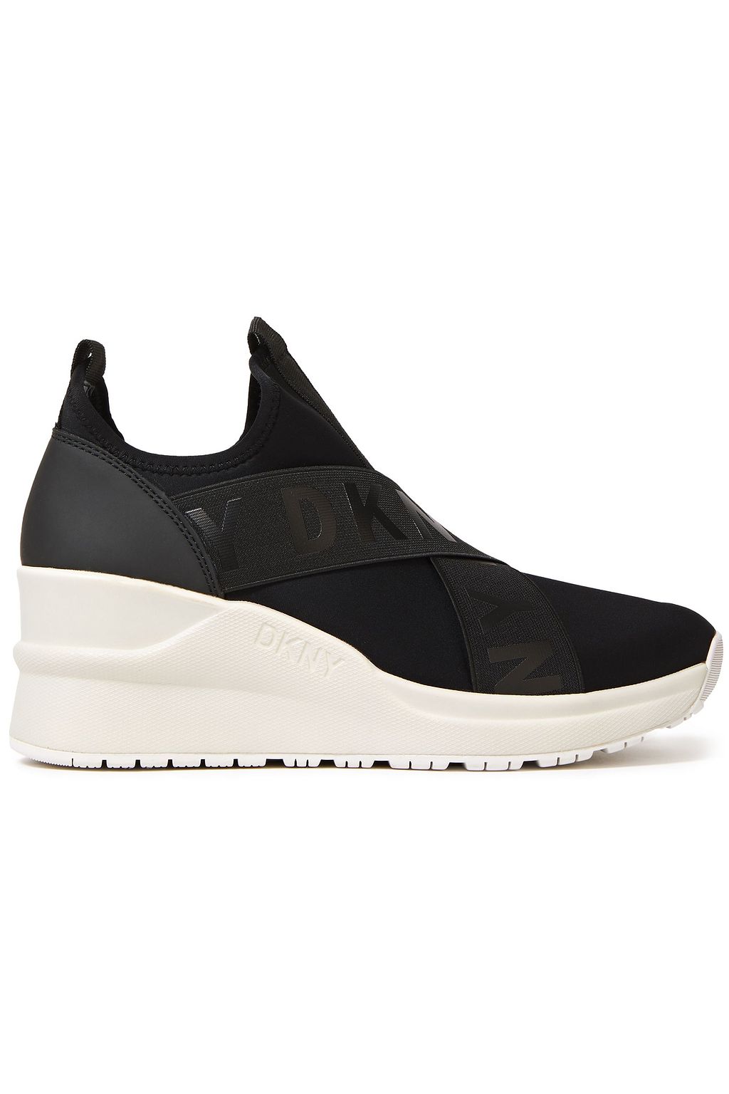 dkny knitted platform sneaker
