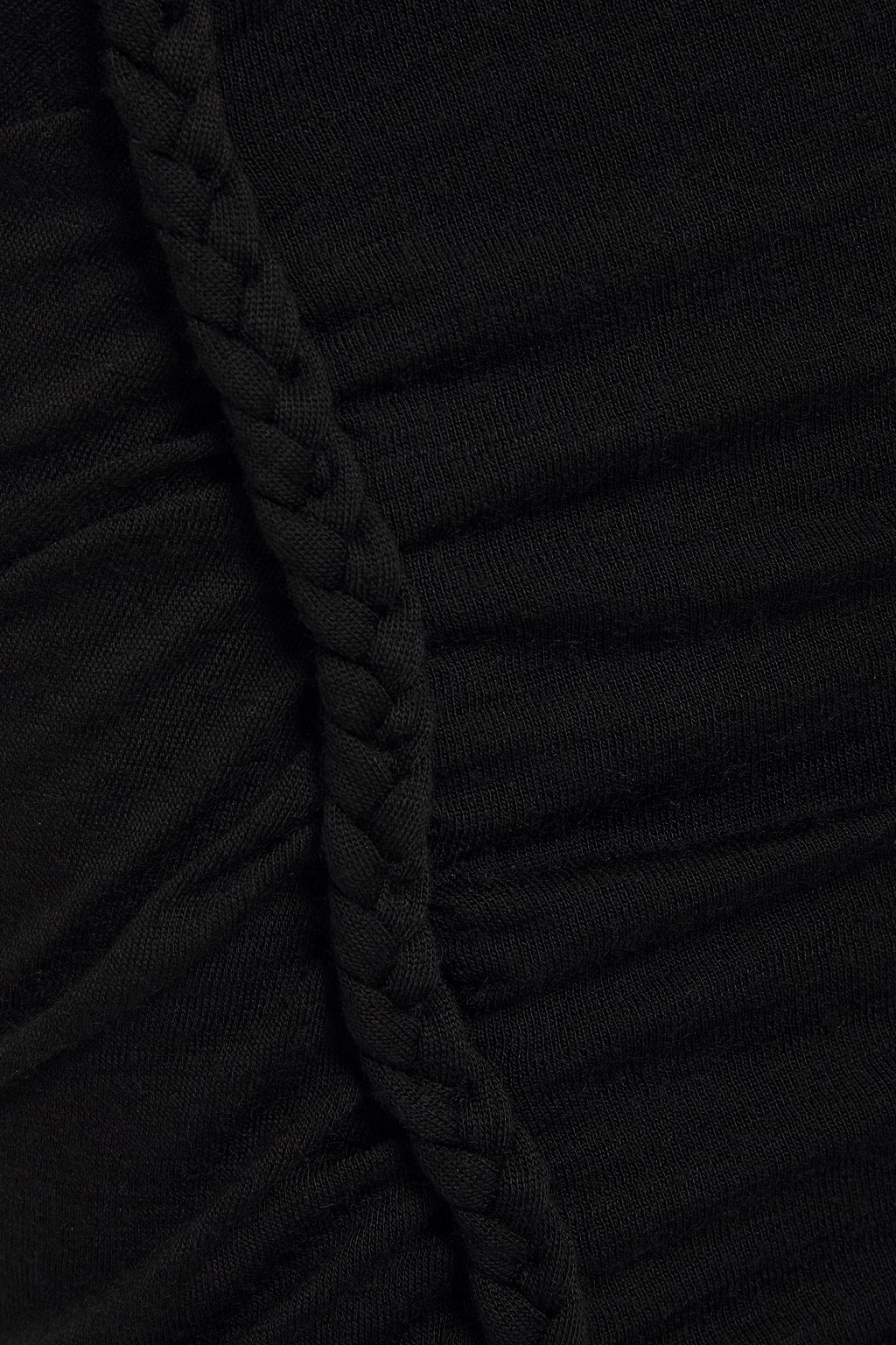 IRO Speedy braid-trimmed ruched jersey mini dress