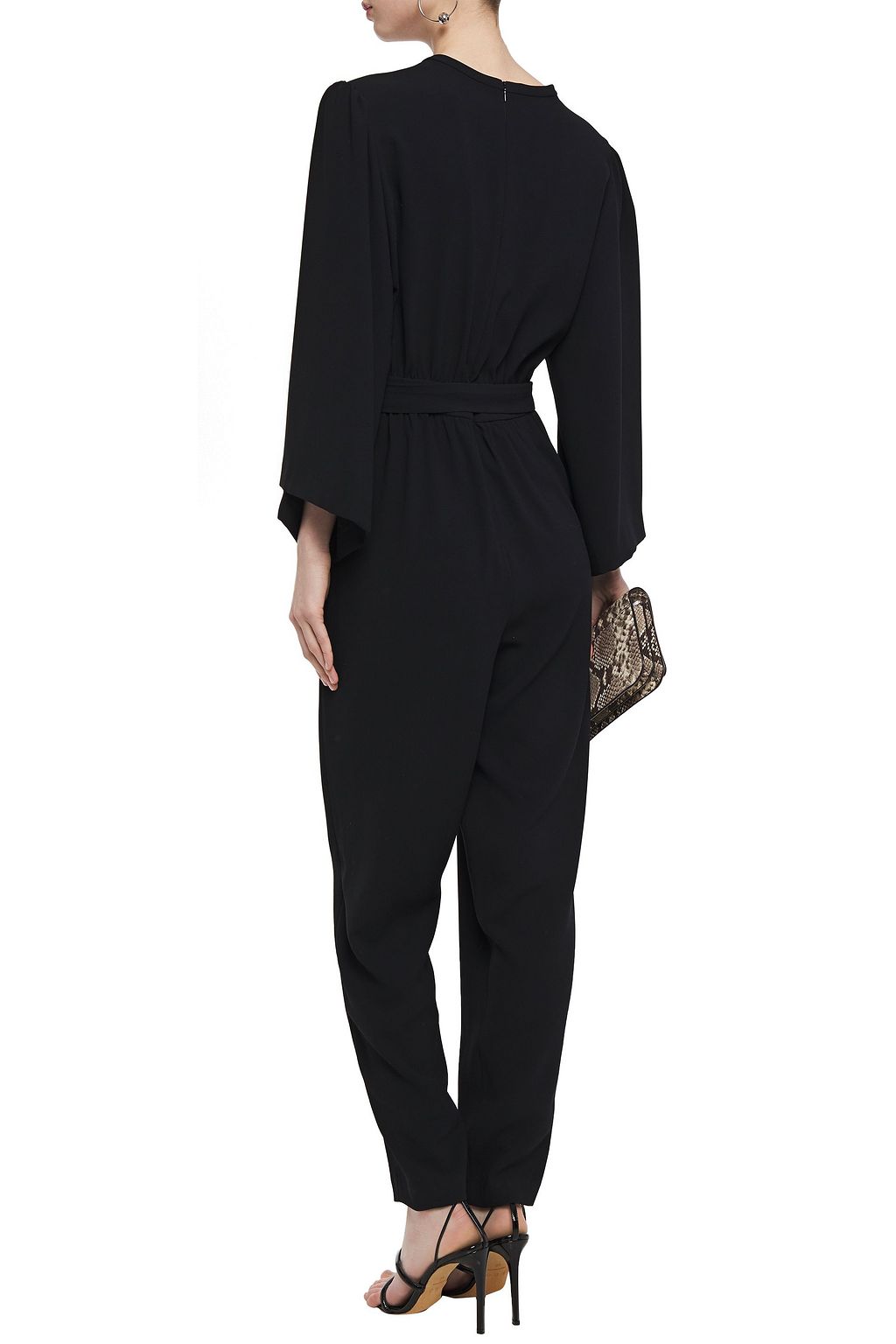 IRO Diaparly belted gathered crepe jumpsuit