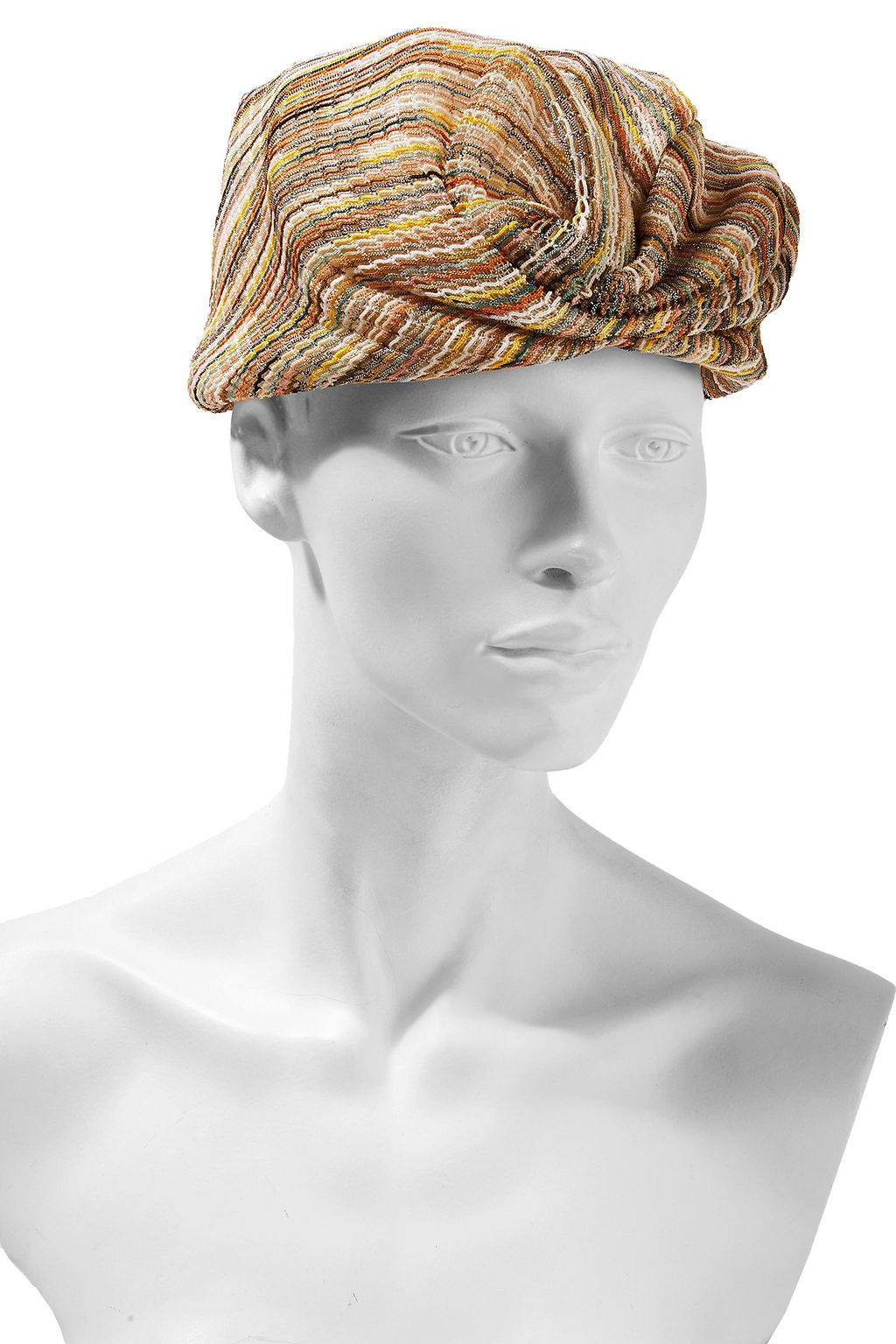 MISSONI Gathered crochet-knit turban