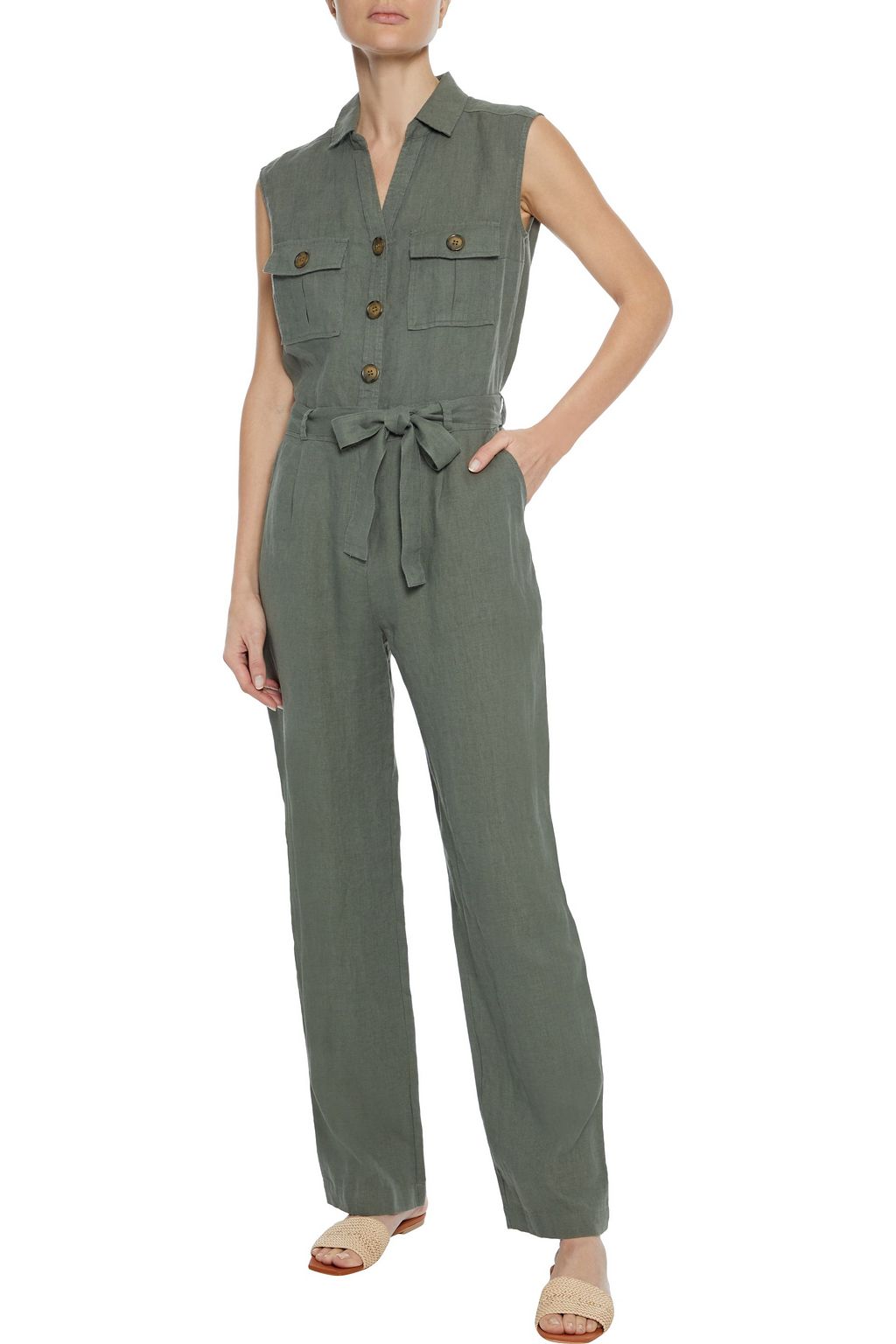 rachel zoe jumpsuit linen