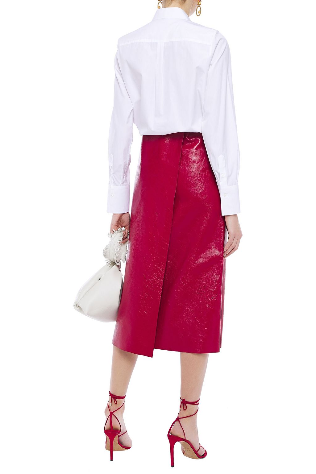 VALENTINO GARAVANI Pintucked cotton-poplin shirt